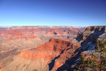 View of the Great Mohave Wall at Grand Canyon National Park, showcasing stunning rock formations and vast landscapes