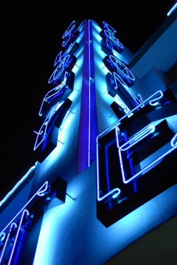Colorful Colony Hotel on Ocean Drive in South Beach, Miami, showcasing vibrant Art Deco architecture